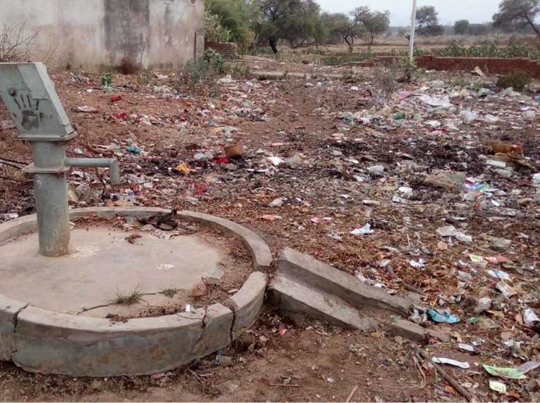Temple land in use as dumping yard at Padampur