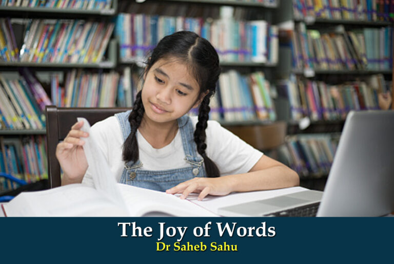 The Joy of Words – Dr Saheb Sahu